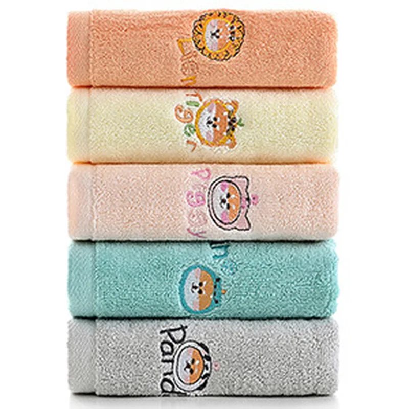 Soft Absorbent 100% Cotton Cartoon Face Towels For Kids - Temu