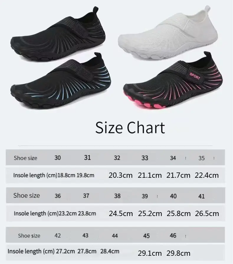 Description Picture 6 of itemAqua Shoes Men Barefoot Shoes Beach Booties Anti-slip Women Water Sneakers Summer Swimming Slippers Surfing Wading Footwear 2023
