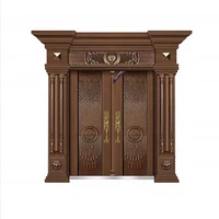 Professional Top Ranking Customizable Aluminum Door Modern Entrance Exterior Doors For Houses 1