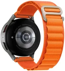 Nylon Loop Smartwatch Strap - Versatile 20mm 22mm Band for 22mm (Orange)