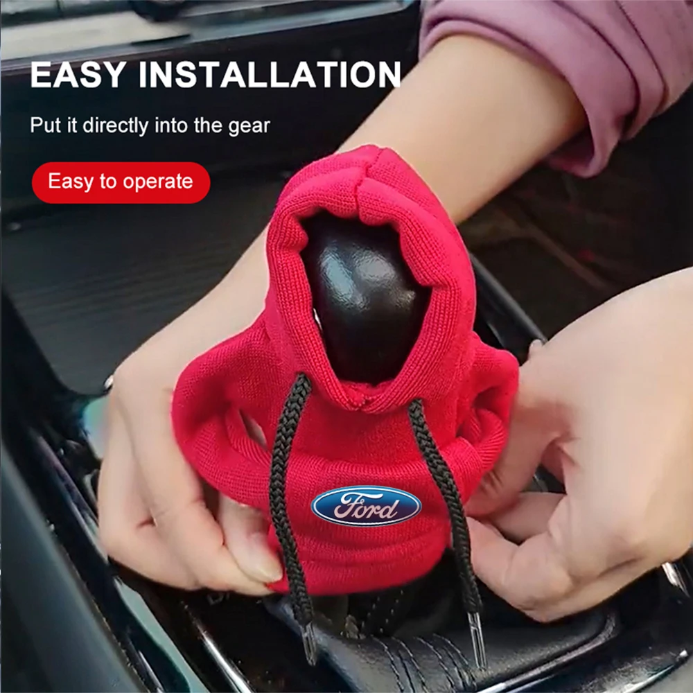 1/2pcs 후드 자동차 수동 핸들 기어 시프트 안티 슬립 커버 포드 F150 포커스 2 EcoSport Escort MK7 S-MAX Fusion Mondeo Mustang