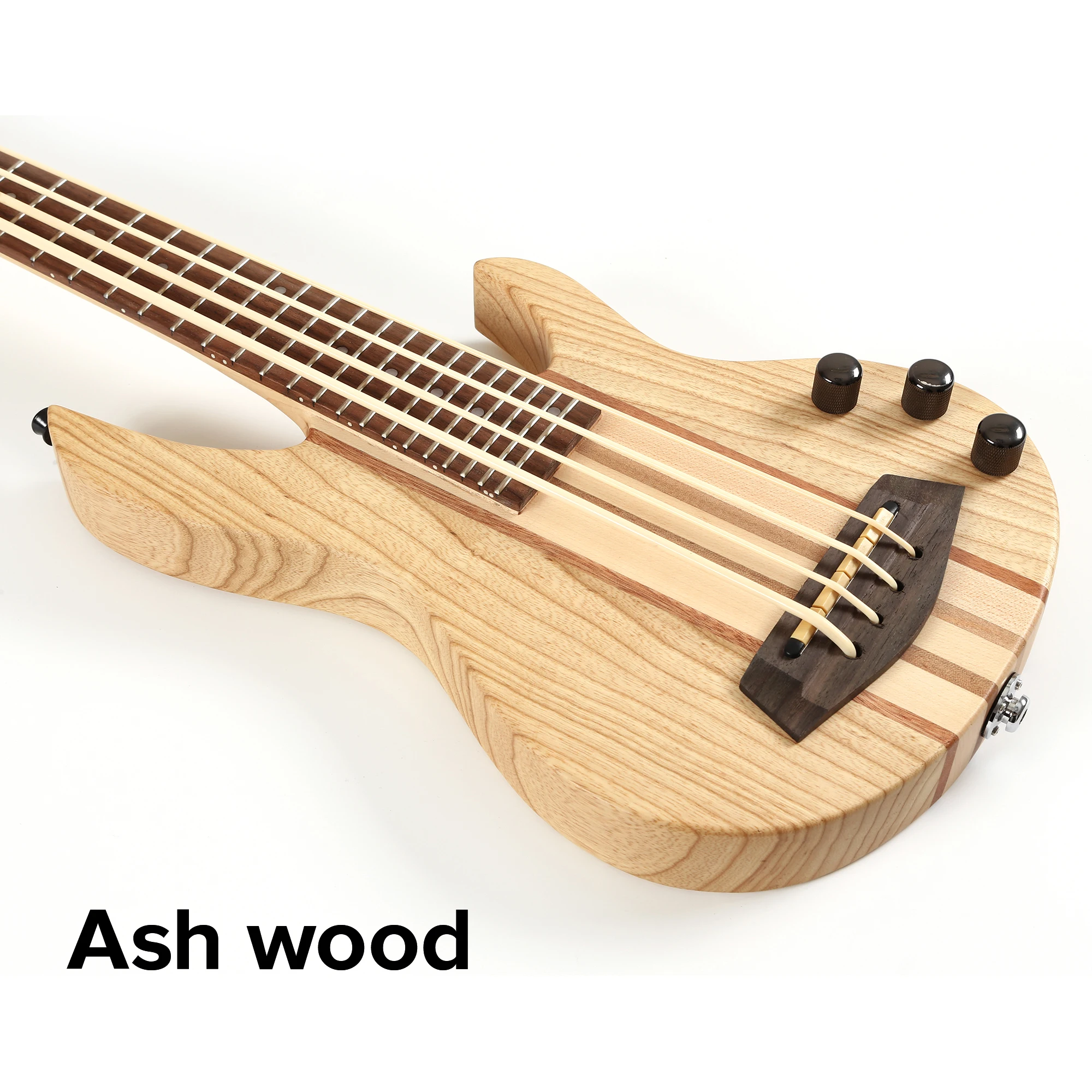 Aiersi Electric Bass Ukulele スルーネック