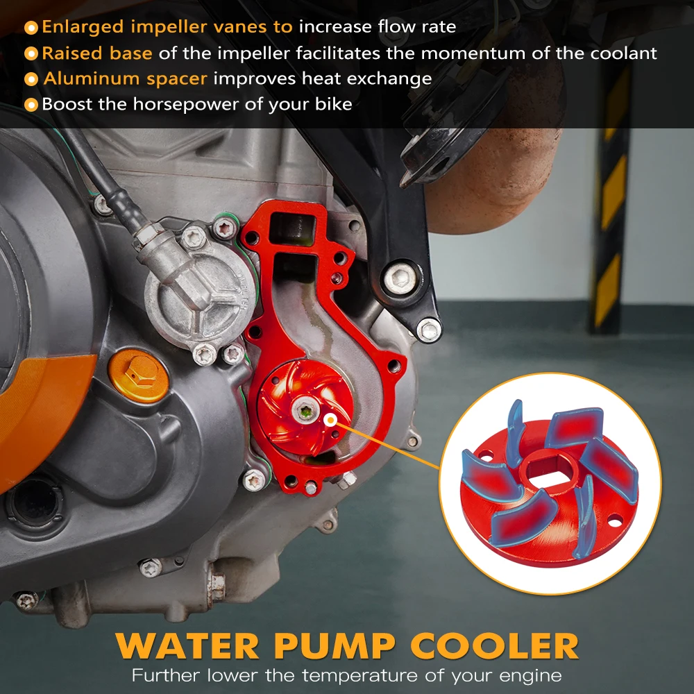 Für KTM 690 Enduro R SMC R 2008-2025 Wasserpumpe Kühler Laufrad Spacer Husqvarna 701 Enduro Supermoto 2016-2025 GasGas 700ES SM – Detail 21