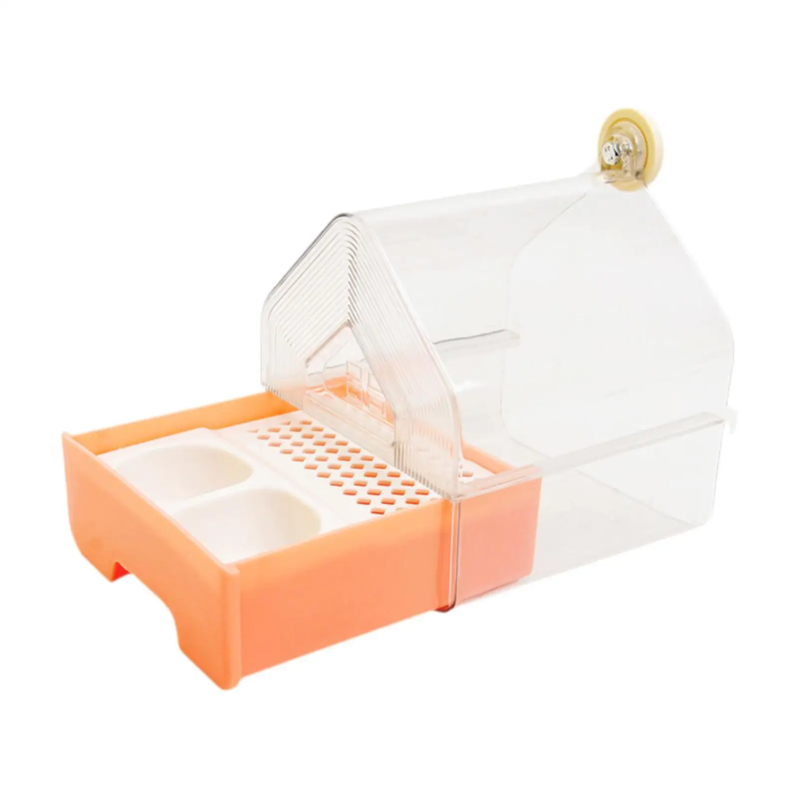 Hanging Bird Bath with Feeder House Food Feeder Holder Clear Bird Bathtub for