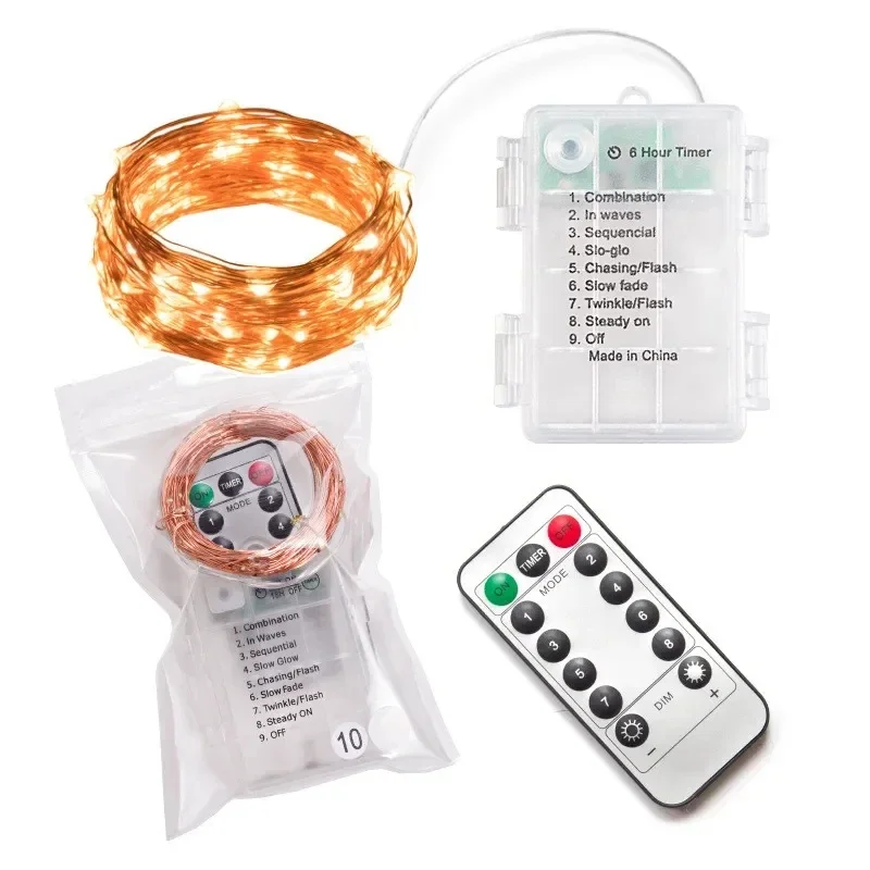 Christmaslight10m20mWaterproofRemoteControlFairyLightsBattery
