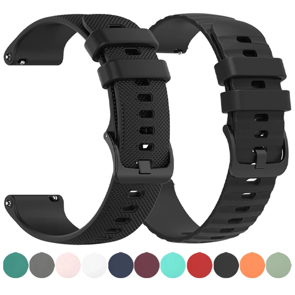 Premium Silicone Strap - 20mm/22mm Fitness Smartwatch Bracelet Wristband