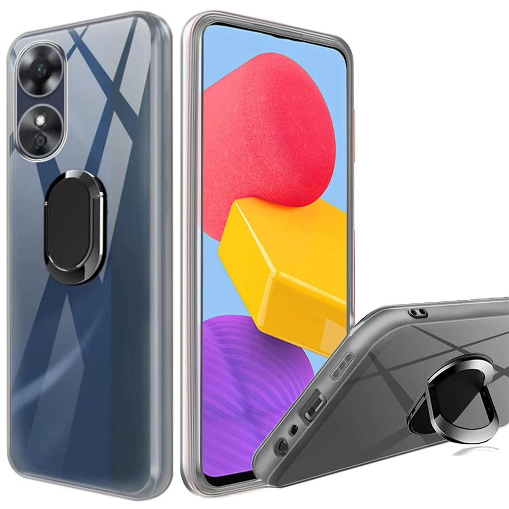 Per Blackview A200 Pro Case Ring Holder Case Black Matte Soft Tpu Camera Protection Back Phone Case Per Blackview A200 Pro