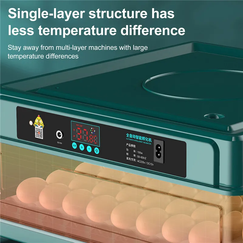 Egg Incubator 9/15 Eggs With Drawer Type Mini Automatic Water Ionic Waterbed Replenishment And Temperature Control