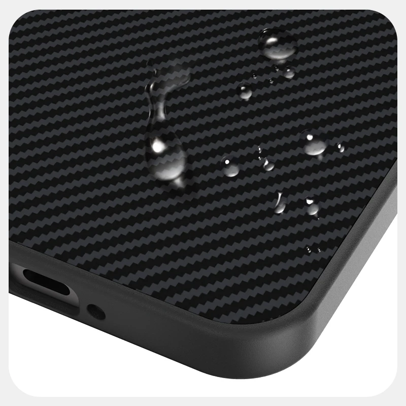 Premium Carbon Fiber Phone Case with TPU Border and Lens Protection