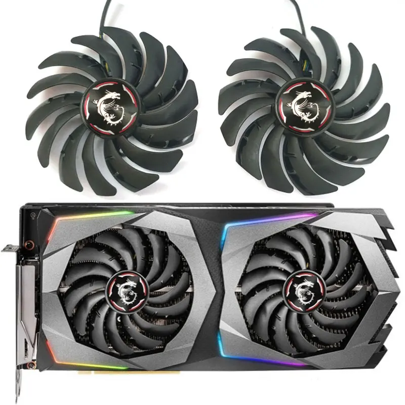 

Новый оригинальный игровой вентилятор PLD10010S12HH RTX 2070 для игрового графического процессора MSI GeForce RTX 2070, охлаждающий вентилятор для игровой видеокарты