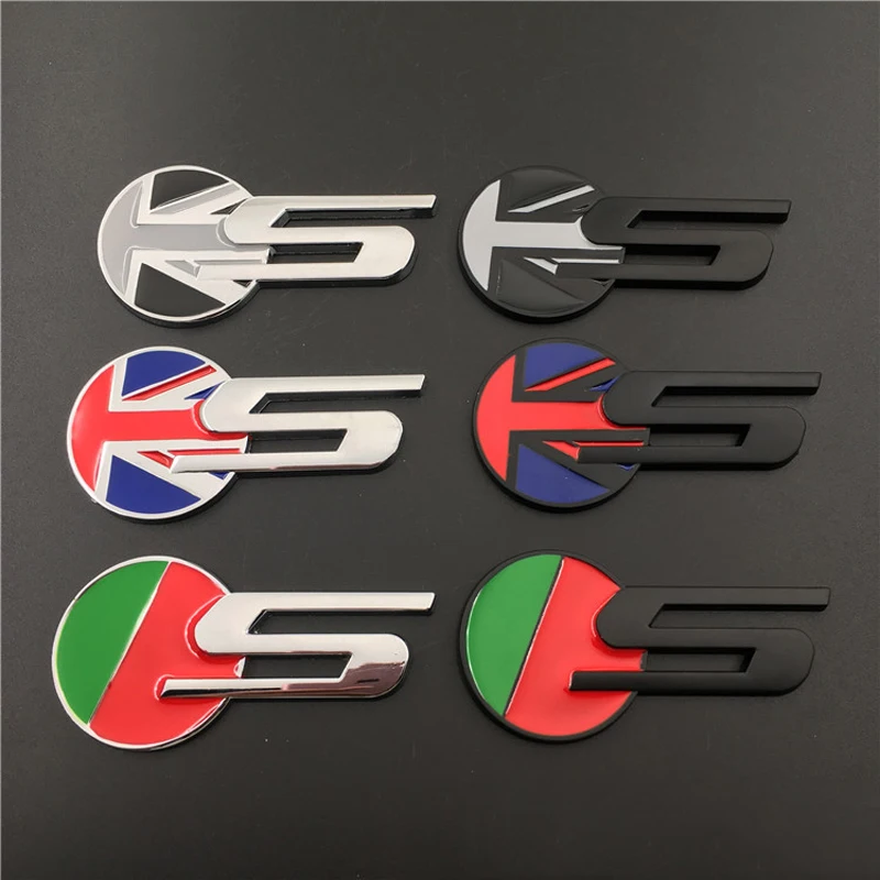 1pcs New 3d Zinc Alloy S Chrome Emblem Badge Car Sticker Refitting Body