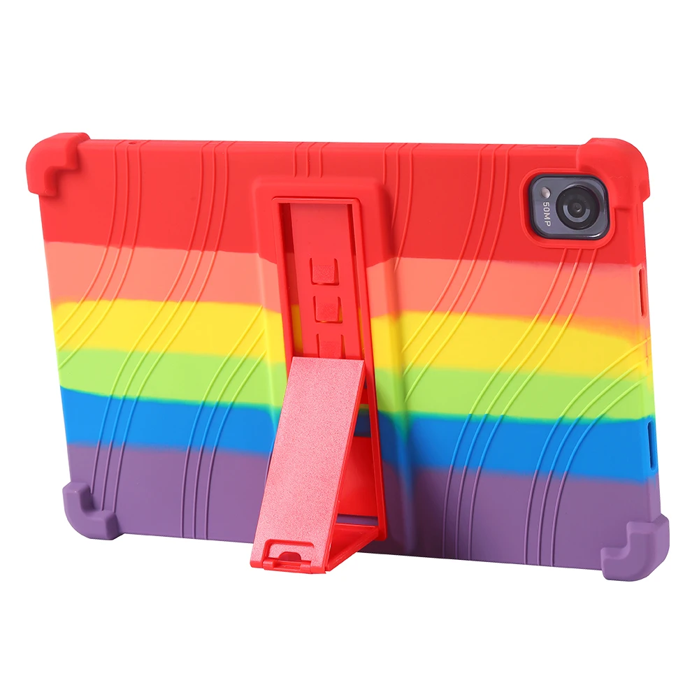 Soft Silicone Shockproof Protective Tablet Case with Adjustable Stand - Kids Safe Cover