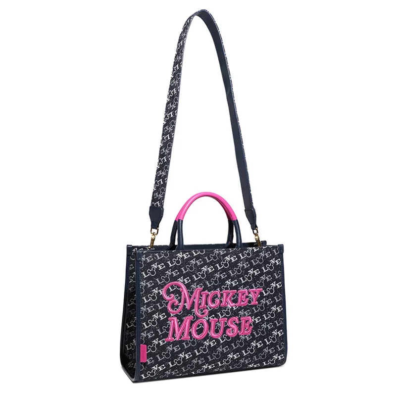 Disney Light Luxury Elegant Pink Embroidered Mickey Mouse Tote Bag Ladies large Capacity High End Brand Shoulder Handbag 5