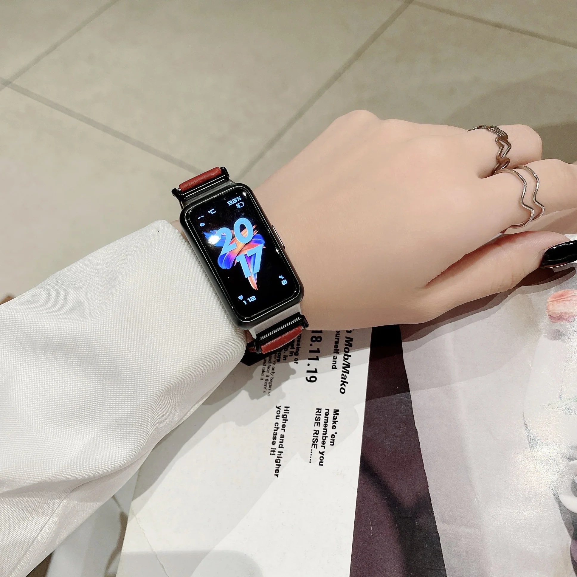 Leather Strap for Huawei Watch Band 7 Sport Smart Bracelet Replacement for Huawei Band 7 Strap Belt Correa Accessories Wristband