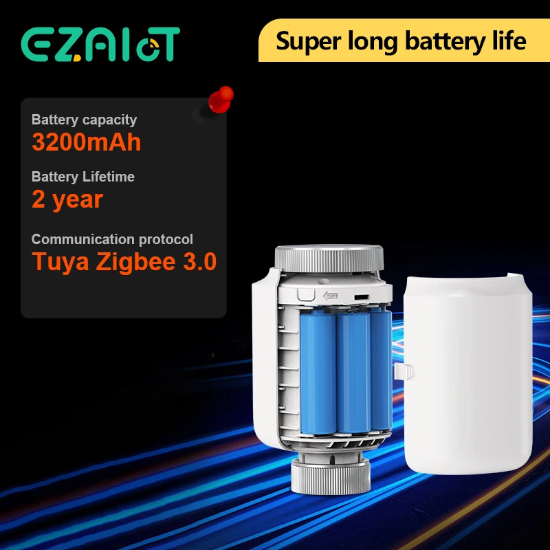 Smart Thermostat EZAIOT Tuya ZigBee Thermostat Radiator Actuator Smart TRV Thermostatic Valve Temperature Controller Support Alexa Google Home