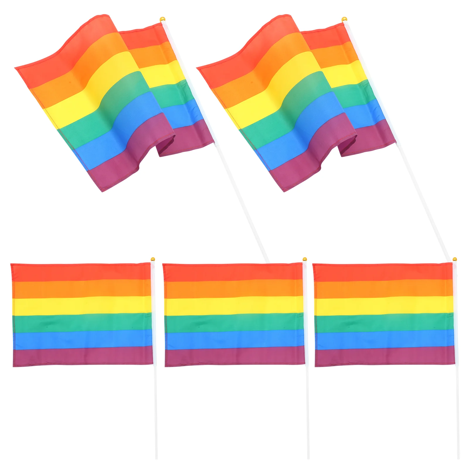 

6pcs Pride Party Handheld Flags Rainbow Flags Pride Rainbow Party Flag Decors