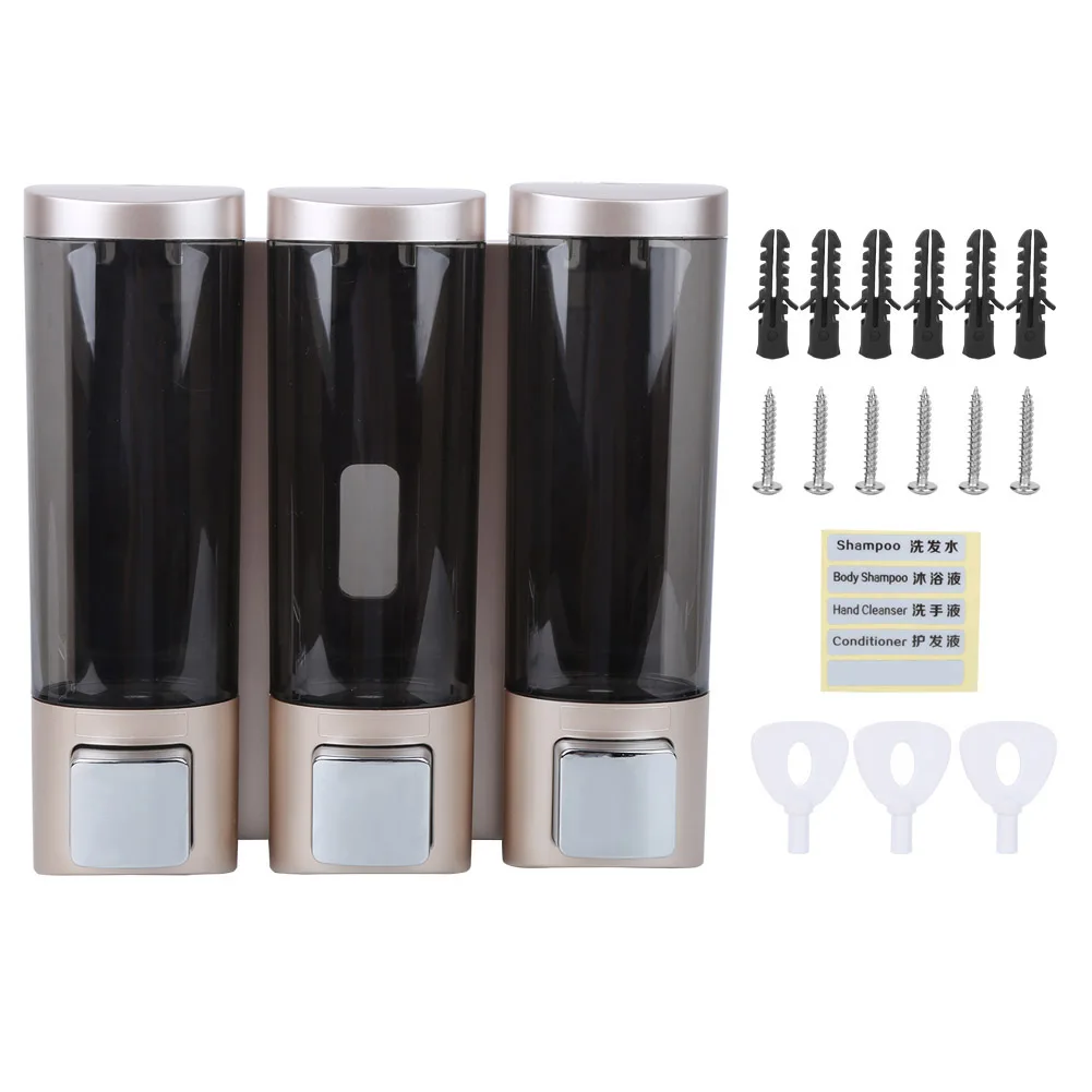 

Soap Dispenser 3 Head 200ml Manual Soap Dispenser for Kitchen Bathroom for Bank Hotel Shopping Mall