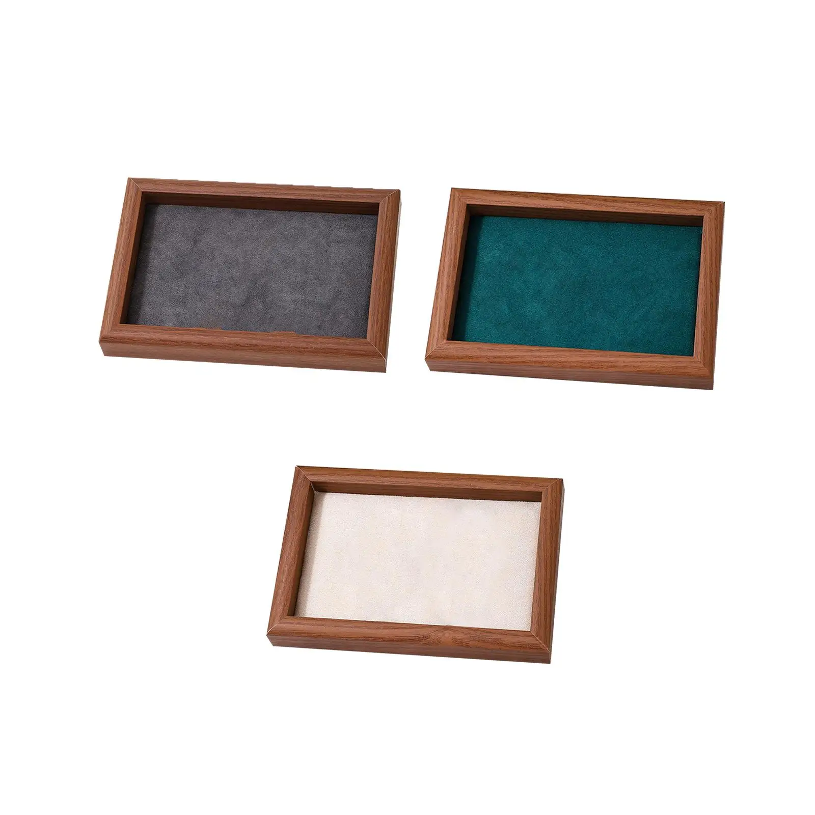 

Jewelry Trays Wooden Large Capacity Decorative Showcase Holder Jewelry Drawer Tray for Watches Earring Ring Pendants Necklace