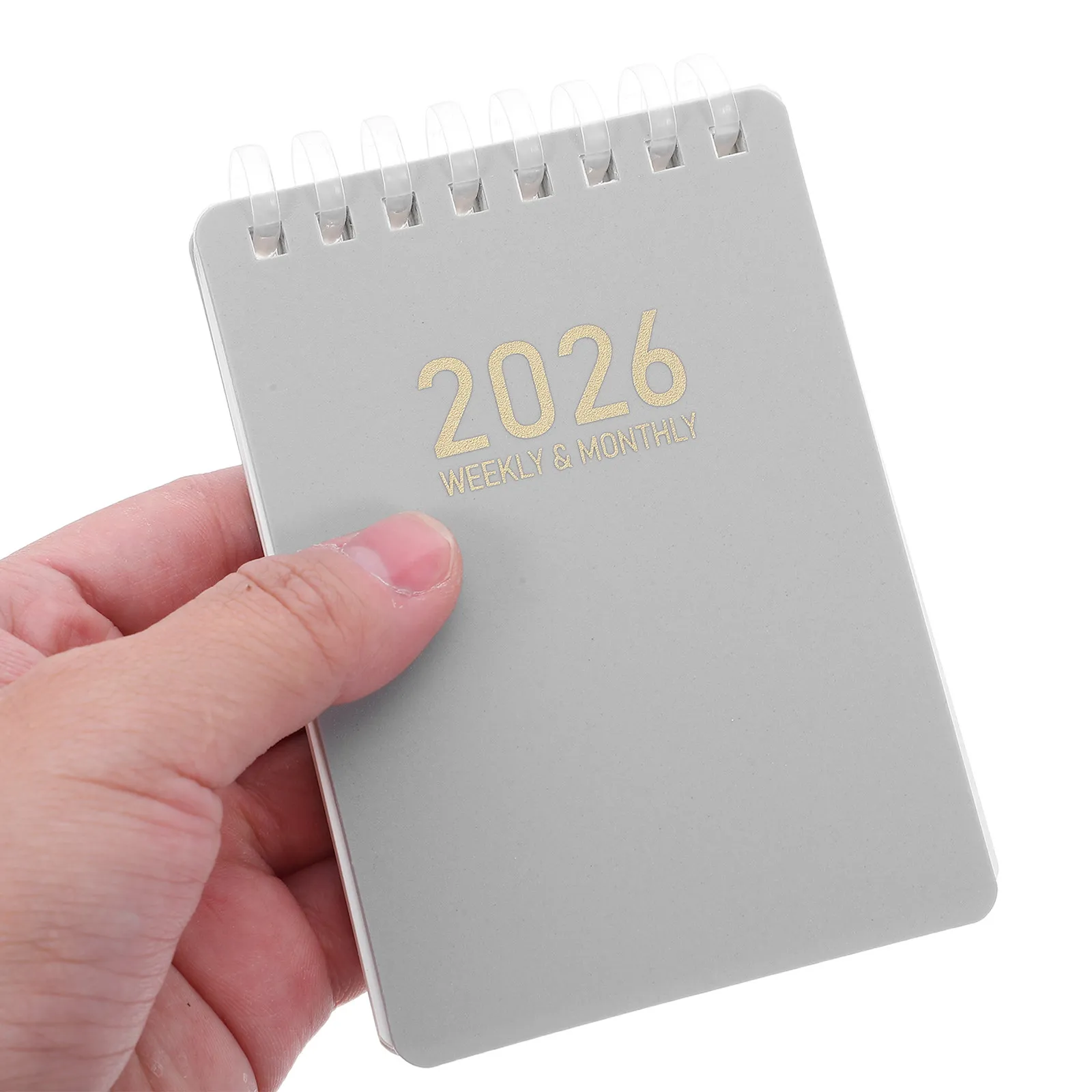 3개입 2026년형 코일 바인딩 포켓 플래너 노트, 스프링 제본 소형 일일/주간/월..