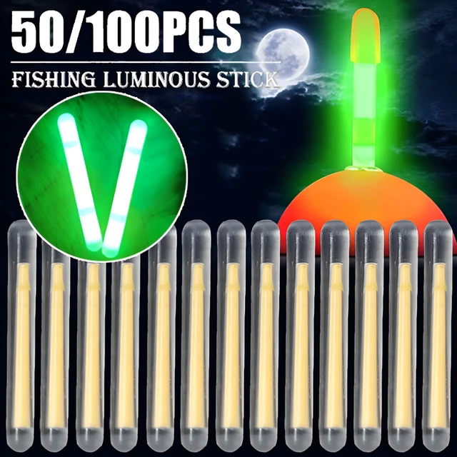 2.2-4.5mm Fishing Float Light Stick Fireflies Fluorescent Lightstick Night  Float Rod Light Stick Fishing Accessories 50/100pcs - AliExpress