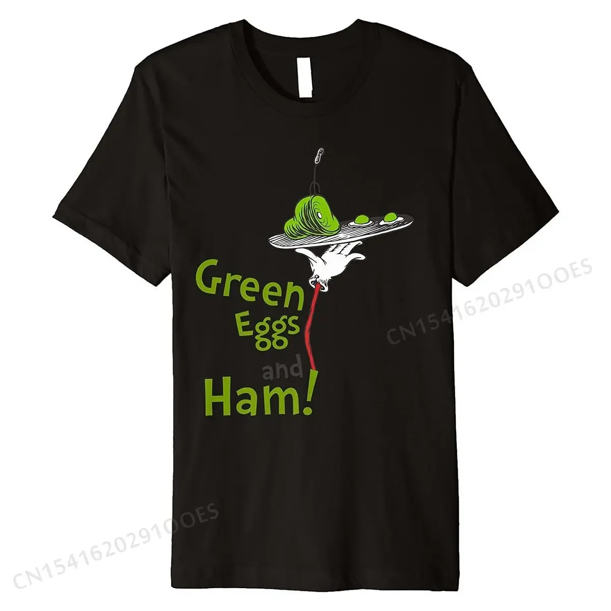 

Green Eggs and Ham Title Premium T-Shirt Cute Print Tops Shirt Cotton Top T-shirts for Men Camisa