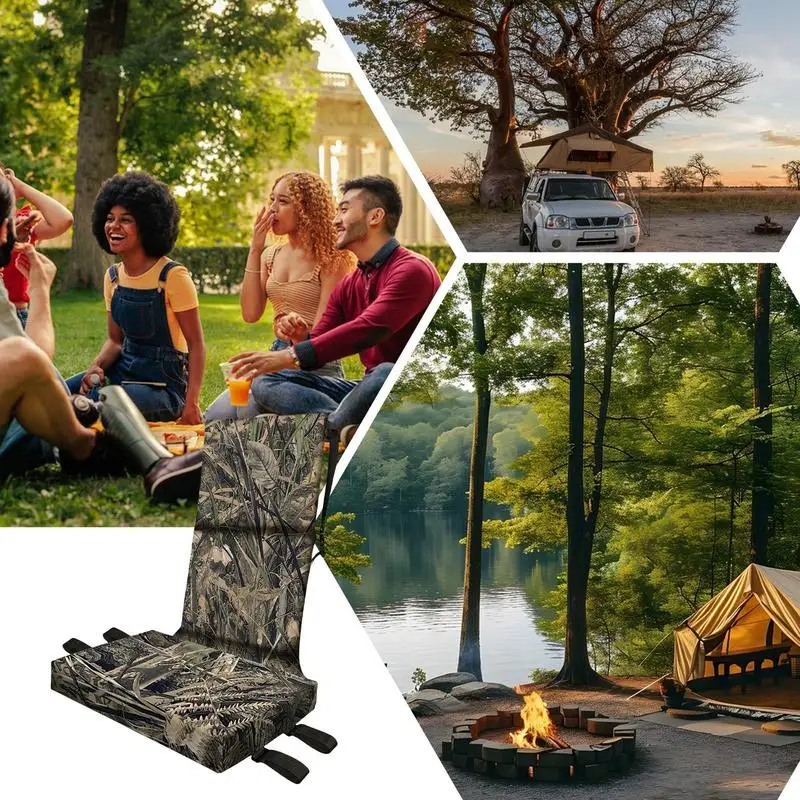 Tree Stand Seat Waterproof Ladder Stand Seat Comfortable Hunting Tree Outdoor Camouflage Sitting Pad For Climbing Camping