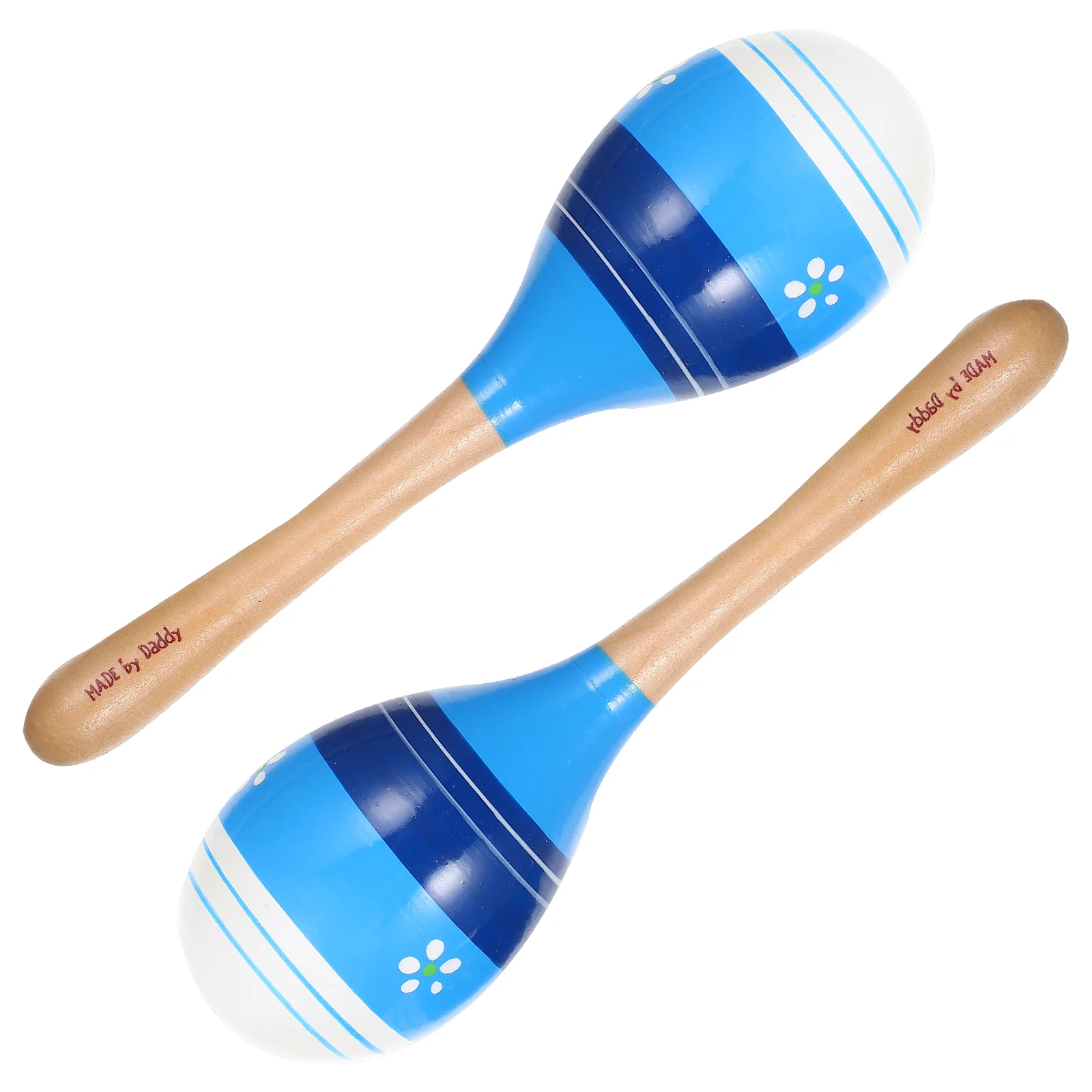 Wooden Toddlers Toys Striped Cartoon Maracas Orff Instruments Entertainment Style Musical Instruments Educational Plaything