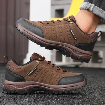 المشي لمسافات طويلة حذاء في الهواء الطلق الرجعية مقاوم للماء منصة التكتيكية أحذية رياضية رجالية ربيع الخريف جديد المضادة للانزلاق تسلق الجبال التخييم الأحذية