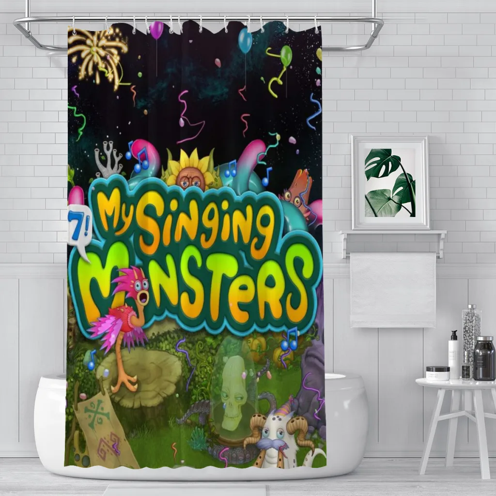 

Занавеска для душа в ванную комнату, декор «Мой пение монстров», Современные бытовые предметы, занавеска для ванной комнаты, подарок на выпускной, праздничный подарок