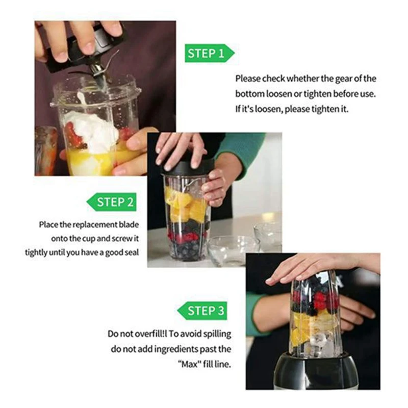 

for Nutri Ninja Blender Cups and Accessories Replacement Parts for BL480, BL490, BL640, BL680 Auto IQ Series Blenders