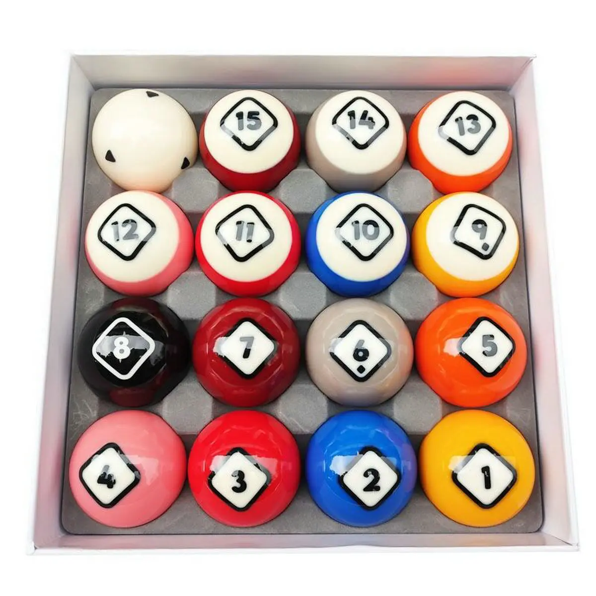 Dynasphere Titanium 2-1/4 in. Belgian Designed Billiards Pool Balls Set