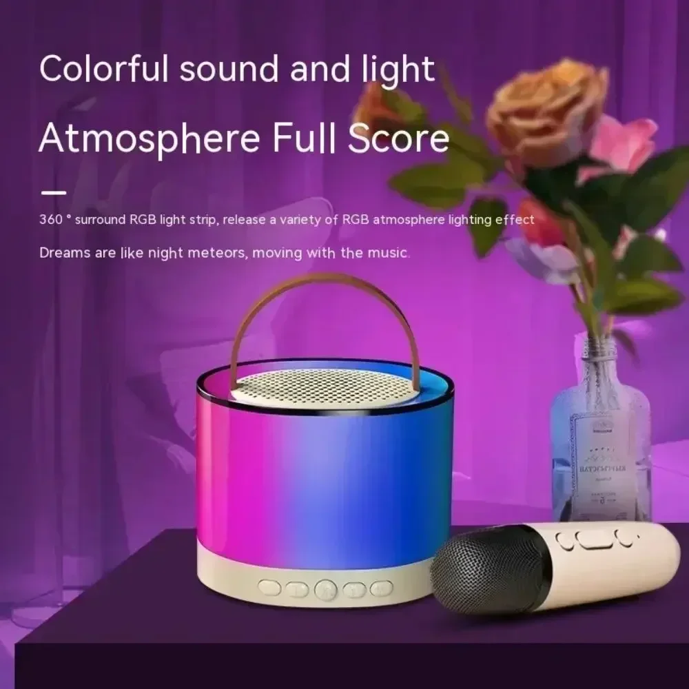K52 Bluetooth Speaker Mini K Song Audio Multifunction Dual Microphone High Sound Quality Long Battery Life Portable Music Player