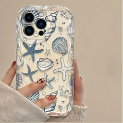 Colorful Marine Organism Soft Silicone Phone Case Cover - iPhone X (Clear)