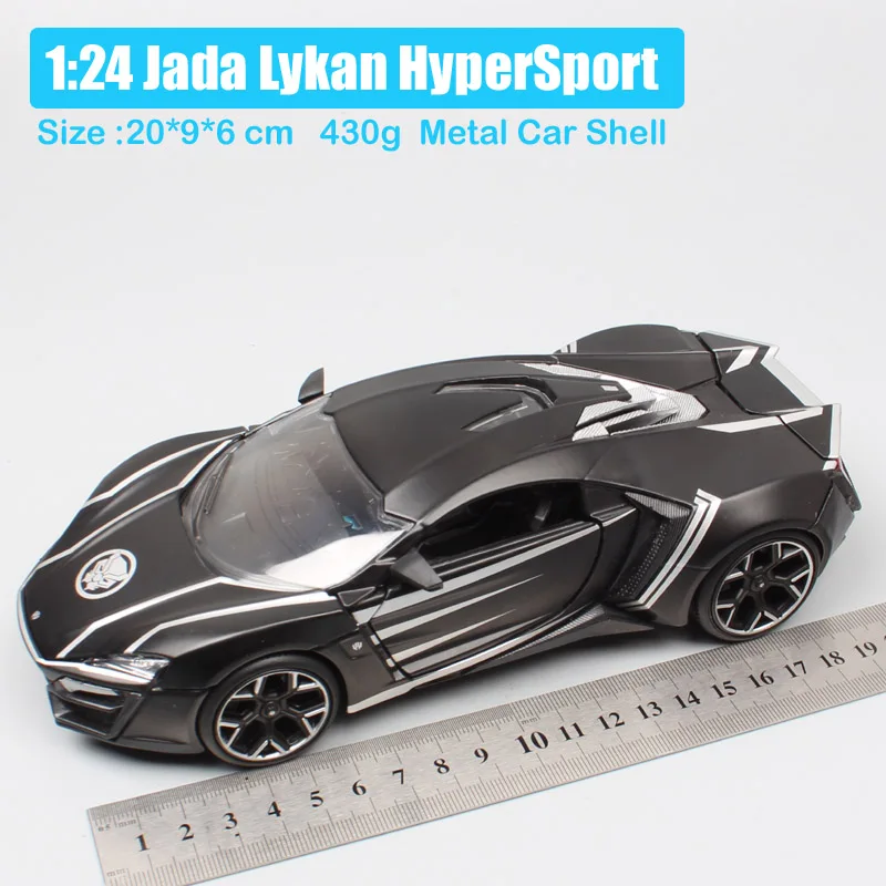 Jada 1:24 Scales Lykan HyperSport Supercar Diecasts Toy Vehicles Sports  Metal Auto Car Models Miniature For Collection Black Z11