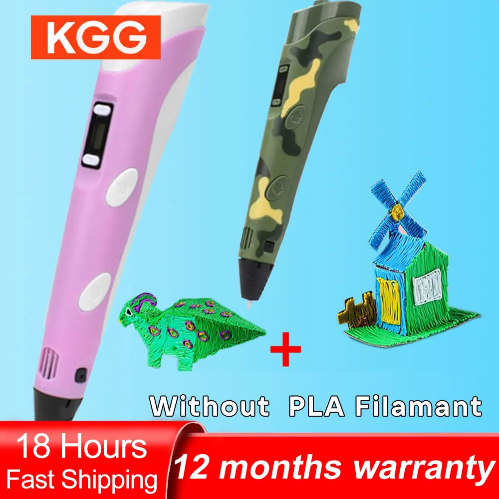 3D Printing Pen DIY Drawing Pen With LCD Screen Compatible PLA Filament Toys Safe Paiting for Children Christmas Birthday Toys