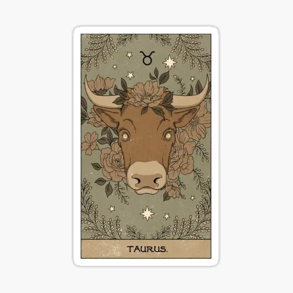 

Taurus 5PCS Car Stickers for Stickers Decor Anime Motorcycle Print Background Fridge Room Wall Window Cute Luggage Bumper Car