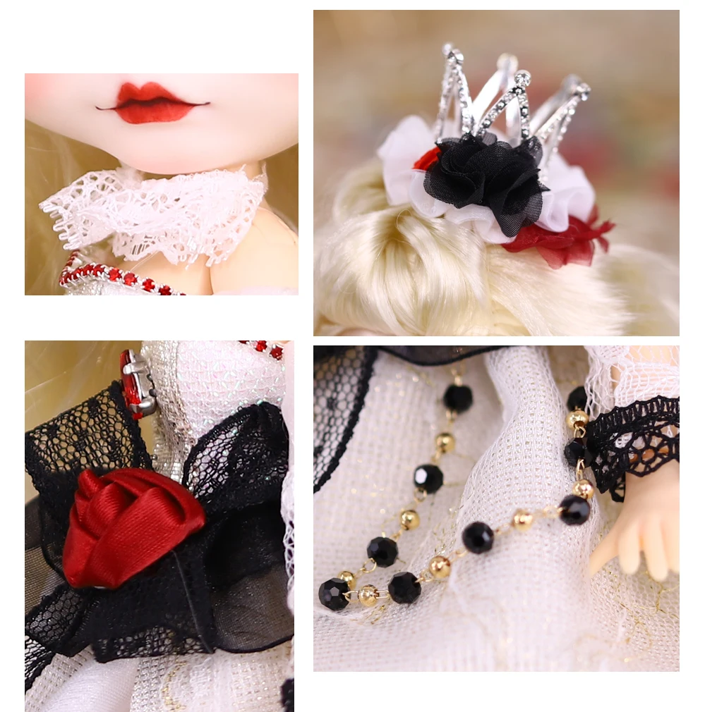 Queen Snow White Dress with Crown & Earrings 13