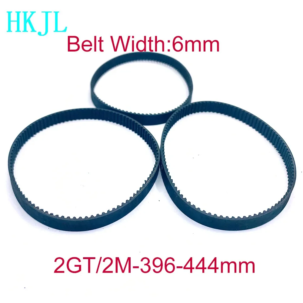 

2MGT 2M 2GT Synchronous Timing Belt Pitch Length 396 400 406 410 420 426 430 436 440 444 Width 6mm Rubber Closed