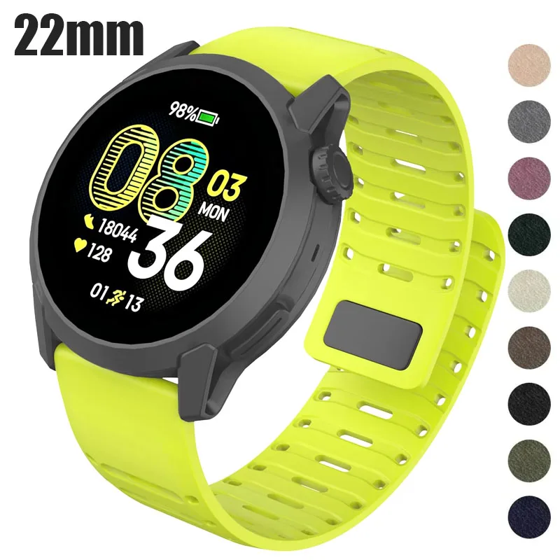 Premium 22mm Silicone Magnetic Watch Strap - Versatile Design