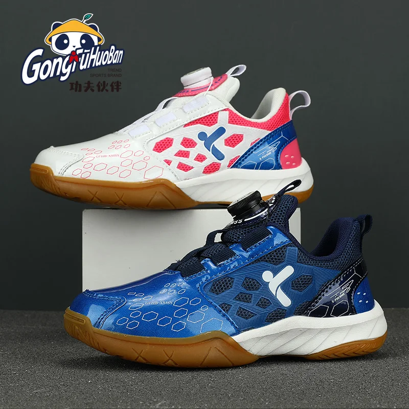 New Youth Badminton Shoes Children's Table Tennis Shoes Boys and Girls Quick Lace up Training Tennis Sports Shoes Size 29-40
