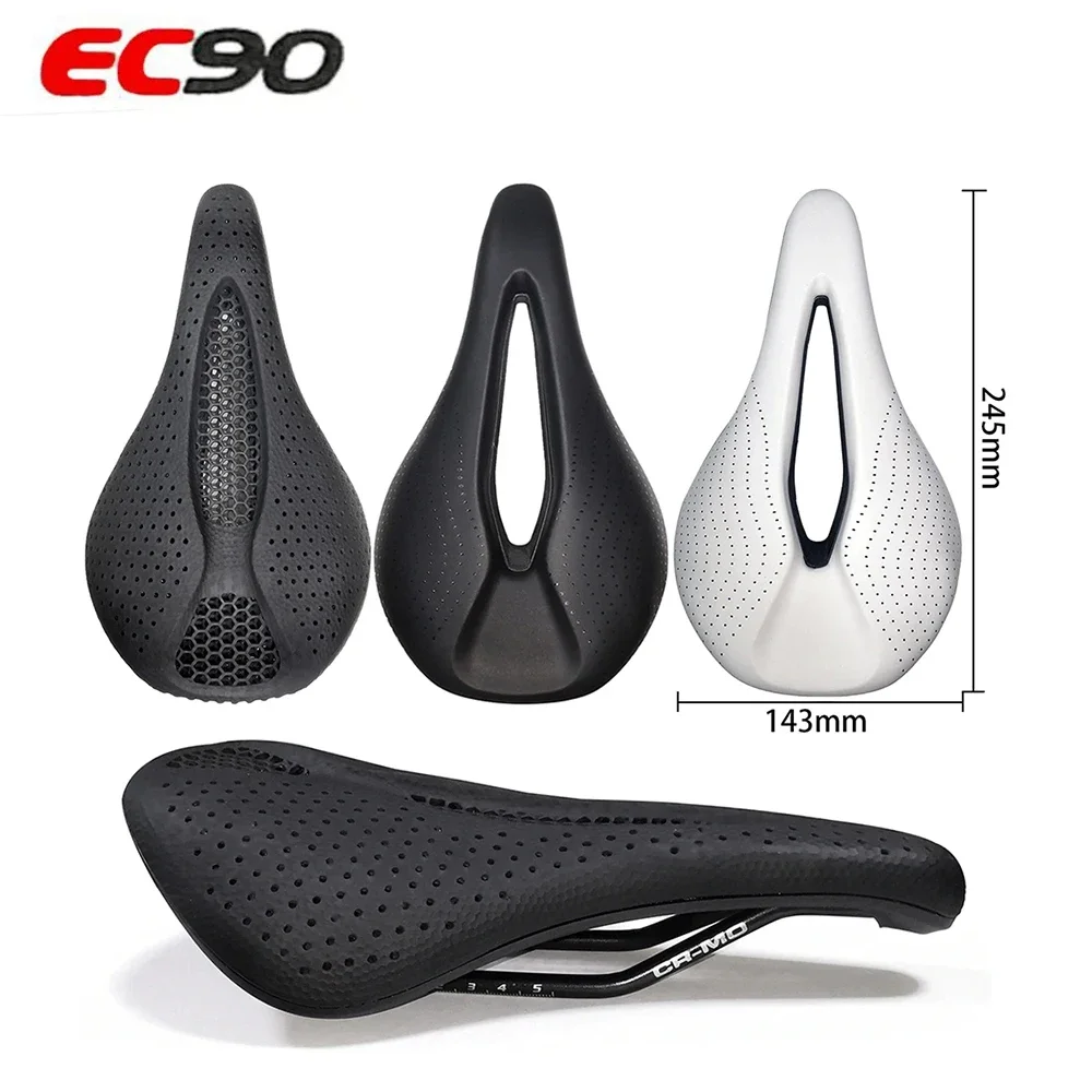 

EC90 New 3D Printing Saddle Road Bike Seat Hollow Gel Comfortable Riding Cushion Sports MTB General Cushion Bicycle Accessories