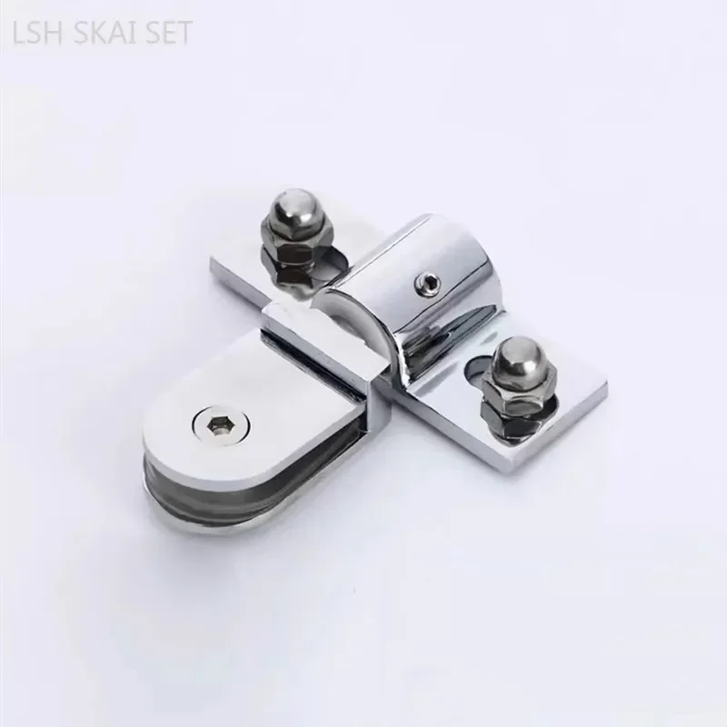 Bathroom Glass Door Clamp/hinge Rotating Door Shaft Thickened Zinc Alloy No Rust Hinges 1pc Shower Hardware Accessories