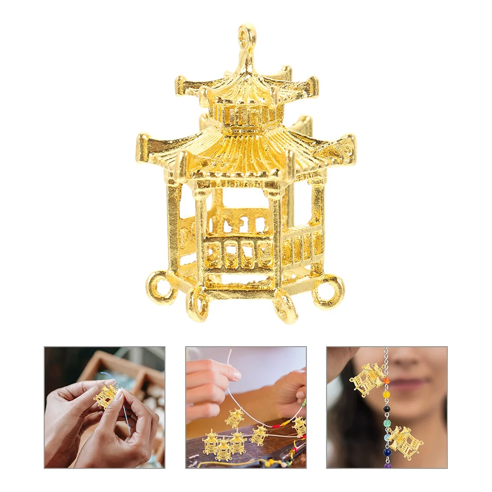 

12Pcs DIY Alloy Charms Jewelry Making Charms Pavilion Charms Jewelry Making Pendants