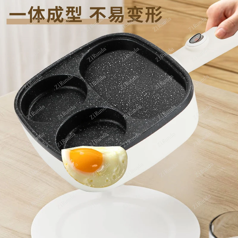 ~Household omelet three in one plug-in medical stone non stick multifunctional hamburger machine for cutting steak breakfast 3