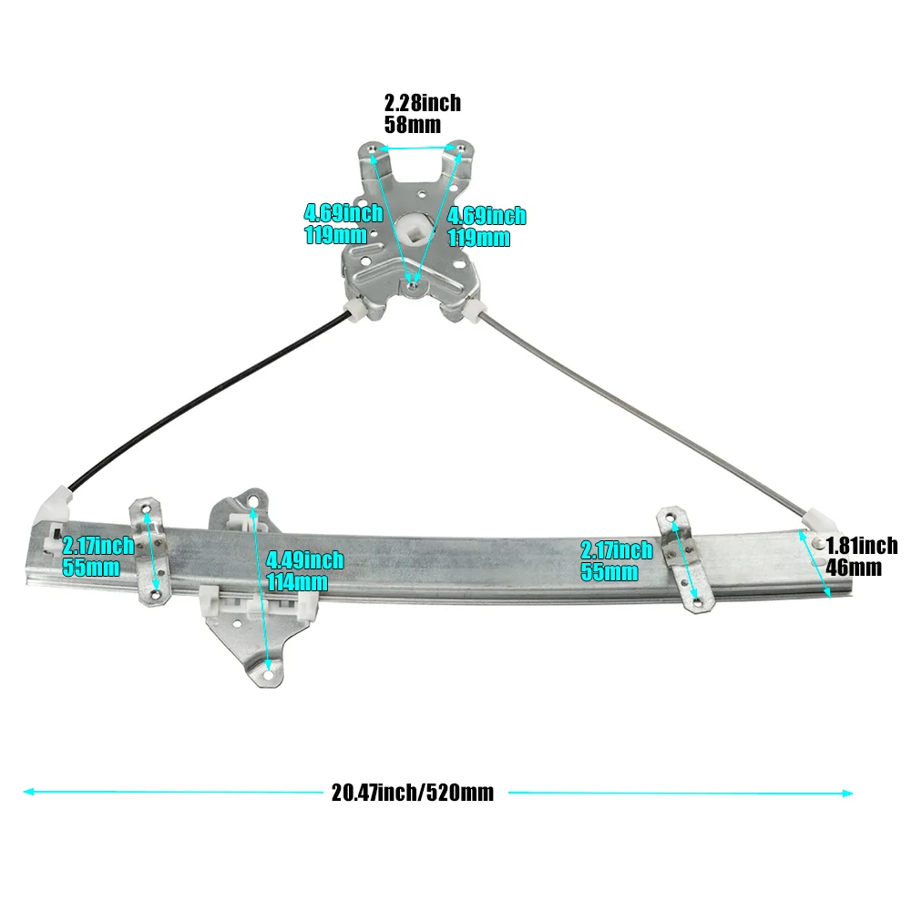 A-Premium Power Window Regulator with Motor Compatible with Mitsubishi Outlander 2003-2006 Rear Passenger Side, Window Regulator & Motor Assemblies - Canada