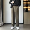 Spring Summer Men Suit Pants Wide Leg Long Drape Trousers Fashion Streetwear Clothing Solid Stretch Waist Oversize Pants Black 3
