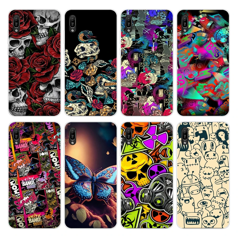 Huawei Y6 Pro 2019 Custodia Huawei Y6 2019 Custodia Morbida In Silicone Tpu Cover Per Y6 2019 Mrd-Lx1 Mrd-Lx1F Y 6 Pro Y6Prime Case