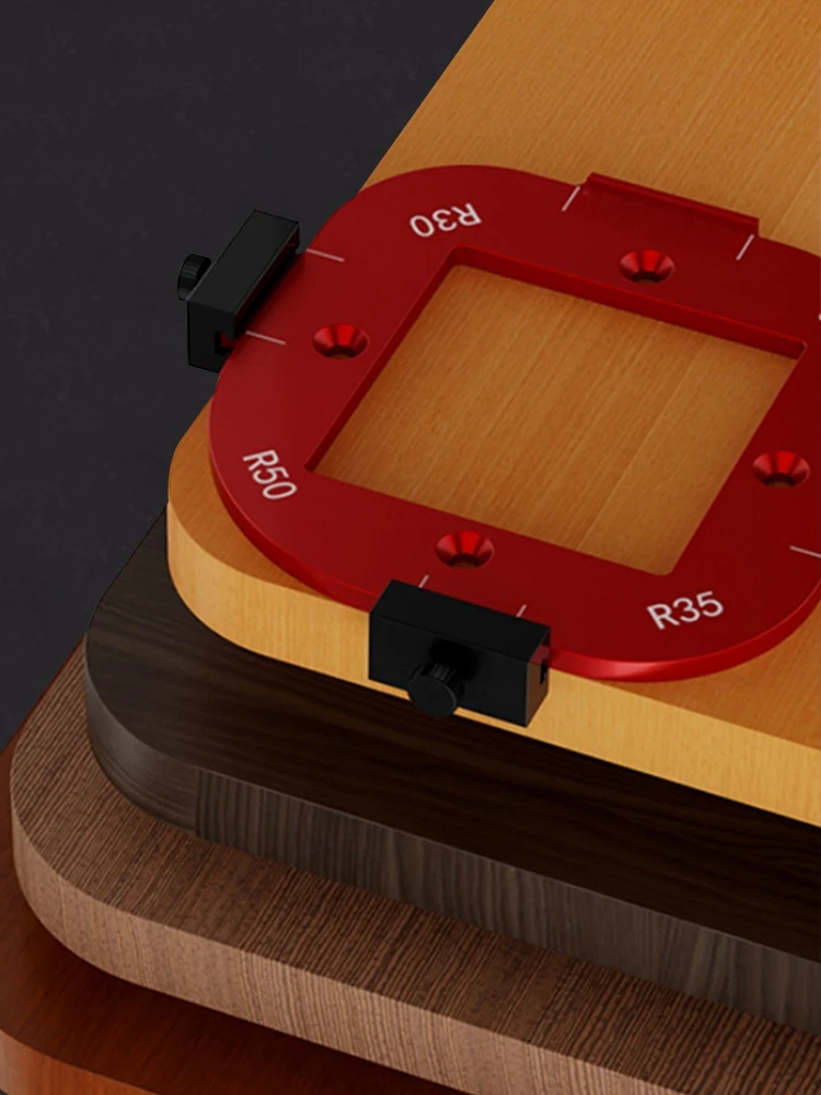 Woodworking Router Templates R10-R25/R30-R50 Radius Jig Corner Radius Reusable Positioning Tools Arc Template Hand Tools