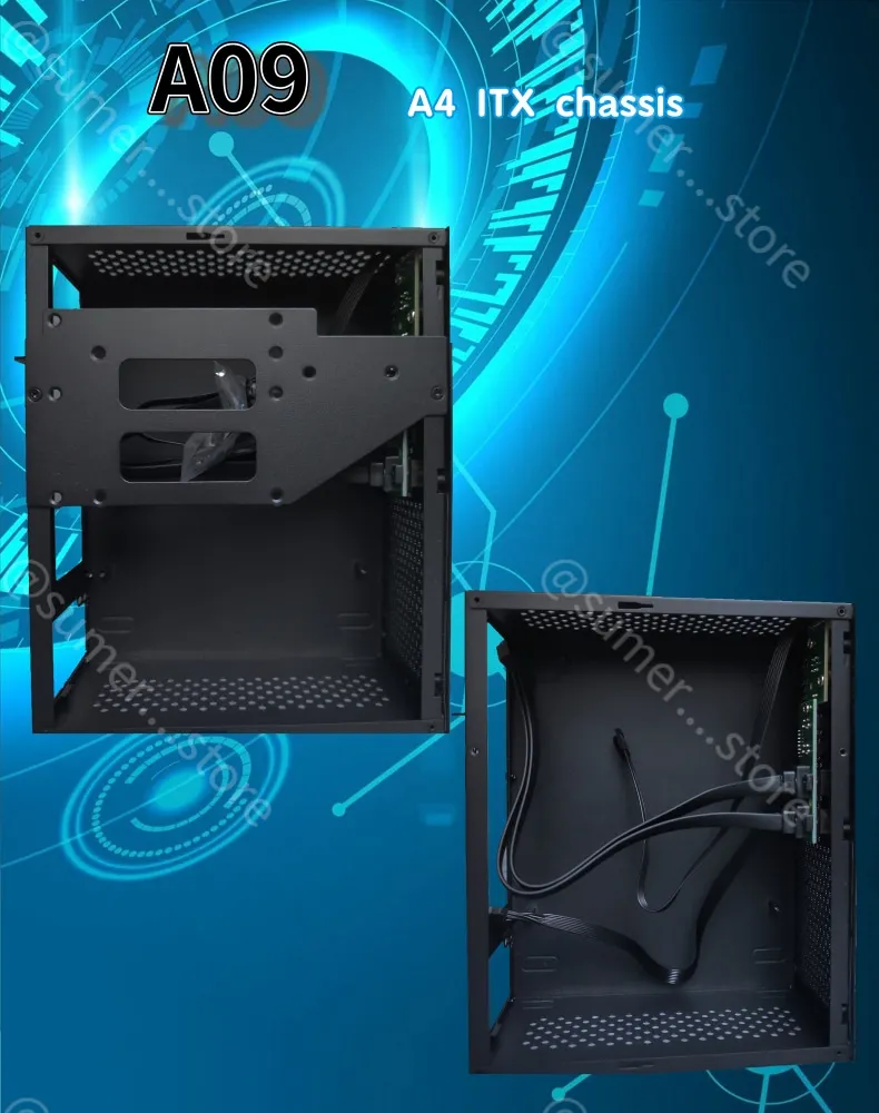 Flex PSU Case, ITX Chassis, PCIe 2.5 'SSD Drive, A4, 3.6 L
