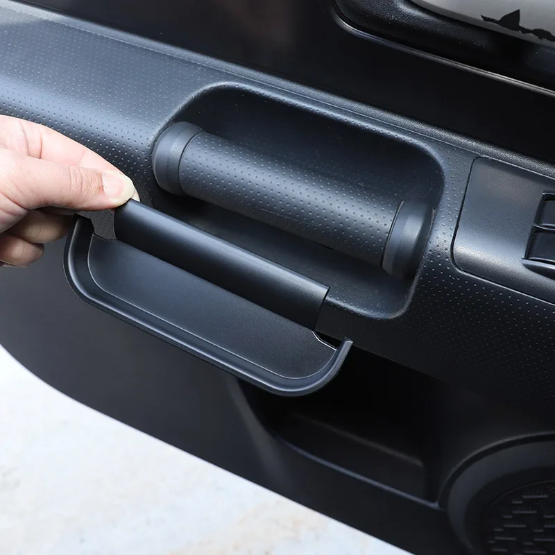 

For Toyota FJ Cruiser 2007-2021 ABS Black Car Door Handle Storage Box mobile phone storage box Car Accessories